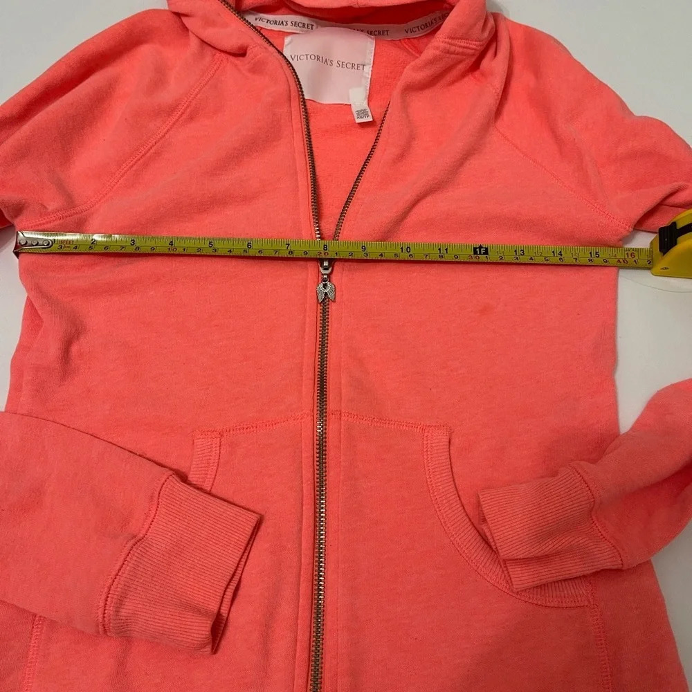 Victoria’s Secret zip up hoodie fluorescent hot pink sz XS (b1) - Picture 8 of 16
